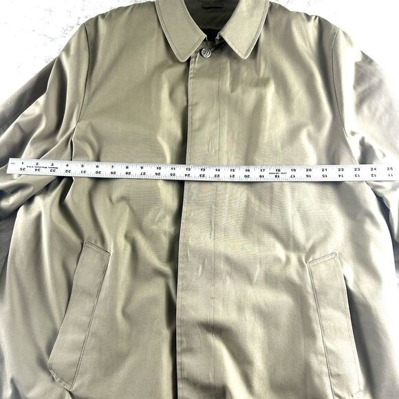 Trench Coat -Towncraft Plus Penn-Prest Penneys Removable Fur Lined Mens 42L VTG - Picture 12 of 15